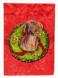 Vizsla Christmas Wreath Garden Flag Mailbox Decorative Yard Banner Outside Patio Artwork for Flower Beds, Garden Size, Multicolor
