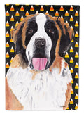 Saint Bernard Candy Corn Halloween Portrait Garden Flag Mailbox Decorative Yard Banner Outside Patio Artwork for Flower Beds, Garden Size, Multicolor