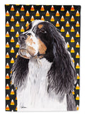 Springer Spaniel Candy Corn Halloween Portrait Garden Flag Mailbox Decorative Yard Banner Outside Patio Artwork for Flower Beds, Garden Size, Multicolor