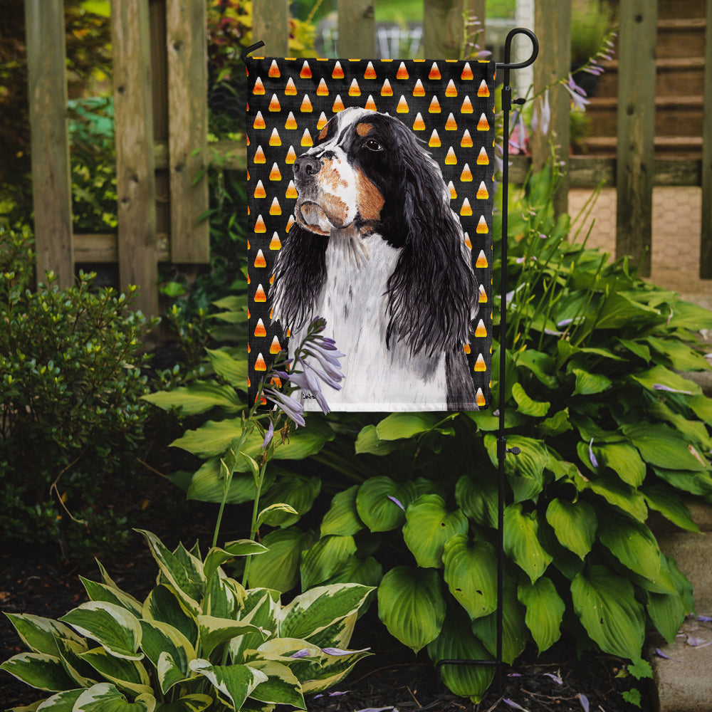 Springer Spaniel Candy Corn Halloween Portrait Garden Flag Mailbox Decorative Yard Banner Outside Patio Artwork for Flower Beds, Garden Size, Multicolor
