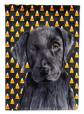 Labrador Candy Corn Halloween Portrait Garden Flag Mailbox Decorative Yard Banner Outside Patio Artwork for Flower Beds, Garden Size, Multicolor