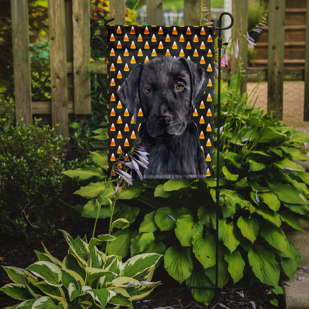 Labrador Candy Corn Halloween Portrait Garden Flag Mailbox Decorative Yard Banner Outside Patio Artwork for Flower Beds, Garden Size, Multicolor