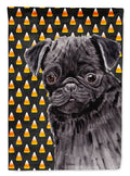 Pug Candy Corn Halloween Portrait Garden Flag Mailbox Decorative Yard Banner Outside Patio Artwork for Flower Beds, Garden Size, Multicolor