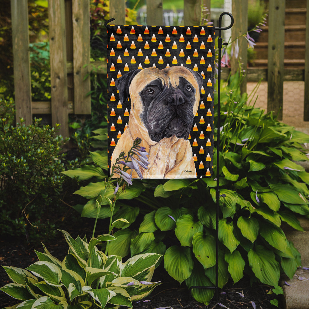 Mastiff Candy Corn Halloween Portrait Garden Flag Mailbox Decorative Yard Banner Outside Patio Artwork for Flower Beds, Garden Size, Multicolor