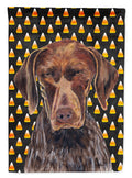 German Shorthaired Pointer Candy Corn Halloween Portrait Garden Flag Mailbox Decorative Yard Banner Outside Patio Artwork for Flower Beds, Garden Size, Multicolor