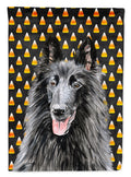 Belgian Sheepdog Candy Corn Halloween Portrait Garden Flag Mailbox Decorative Yard Banner Outside Patio Artwork for Flower Beds, Garden Size, Multicolor