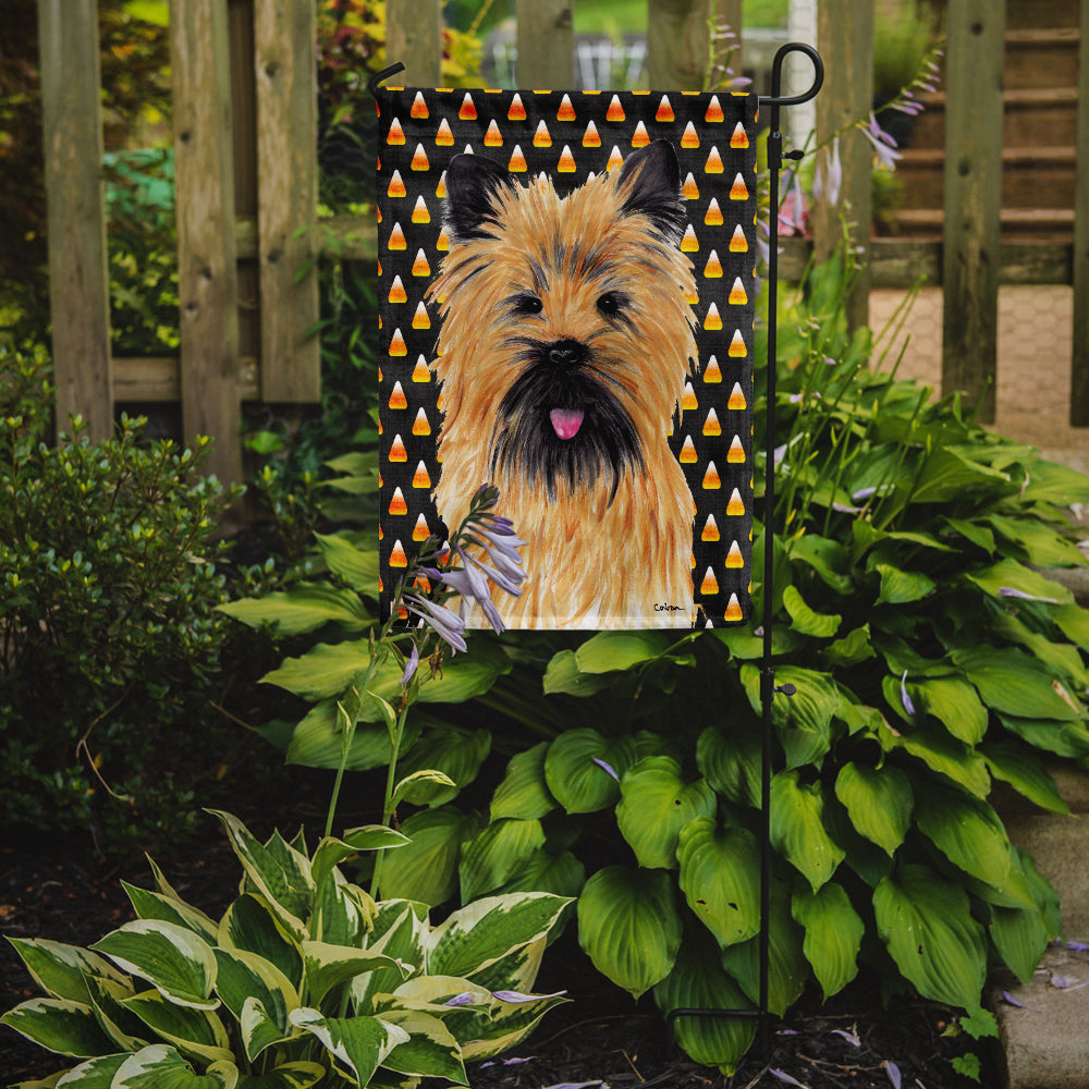 Cairn Terrier Candy Corn Halloween Portrait Garden Flag Mailbox Decorative Yard Banner Outside Patio Artwork for Flower Beds, Garden Size, Multicolor