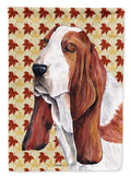 Basset Hound Fall Leaves Portrait Garden Flag Mailbox Decorative Yard Banner Outside Patio Artwork for Flower Beds, Garden Size, Multicolor