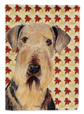 Airedale Fall Leaves Portrait Garden Flag Mailbox Decorative Yard Banner Outside Patio Artwork for Flower Beds, Garden Size, Multicolor