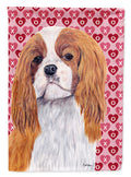 Cavalier Spaniel Hearts Love and Valentine's Day Portrait Garden Flag Mailbox Decorative Yard Banner Outside Patio Artwork for Flower Beds, Garden Size, Multicolor