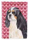 Cavalier Spaniel Hearts Love and Valentine's Day Portrait Garden Flag Mailbox Decorative Yard Banner Outside Patio Artwork for Flower Beds, Garden Size, Multicolor