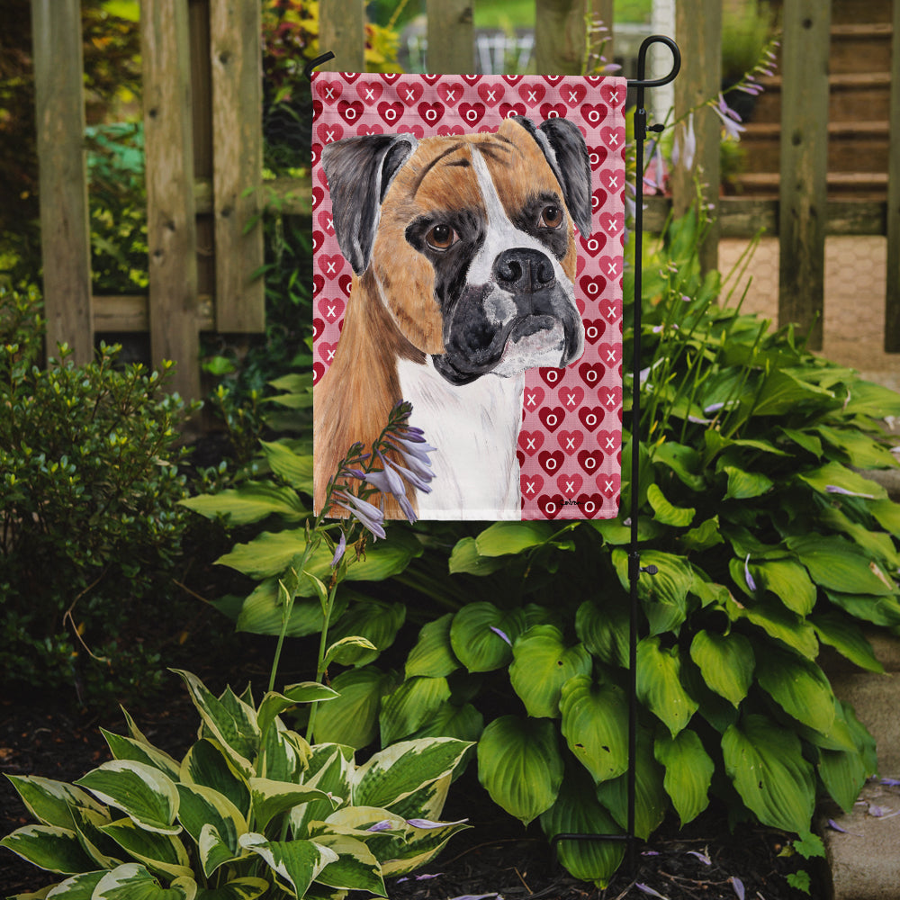 Boxer Hearts Love and Valentine's Day Portrait Garden Flag Mailbox Decorative Yard Banner Outside Patio Artwork for Flower Beds, Garden Size, Multicolor
