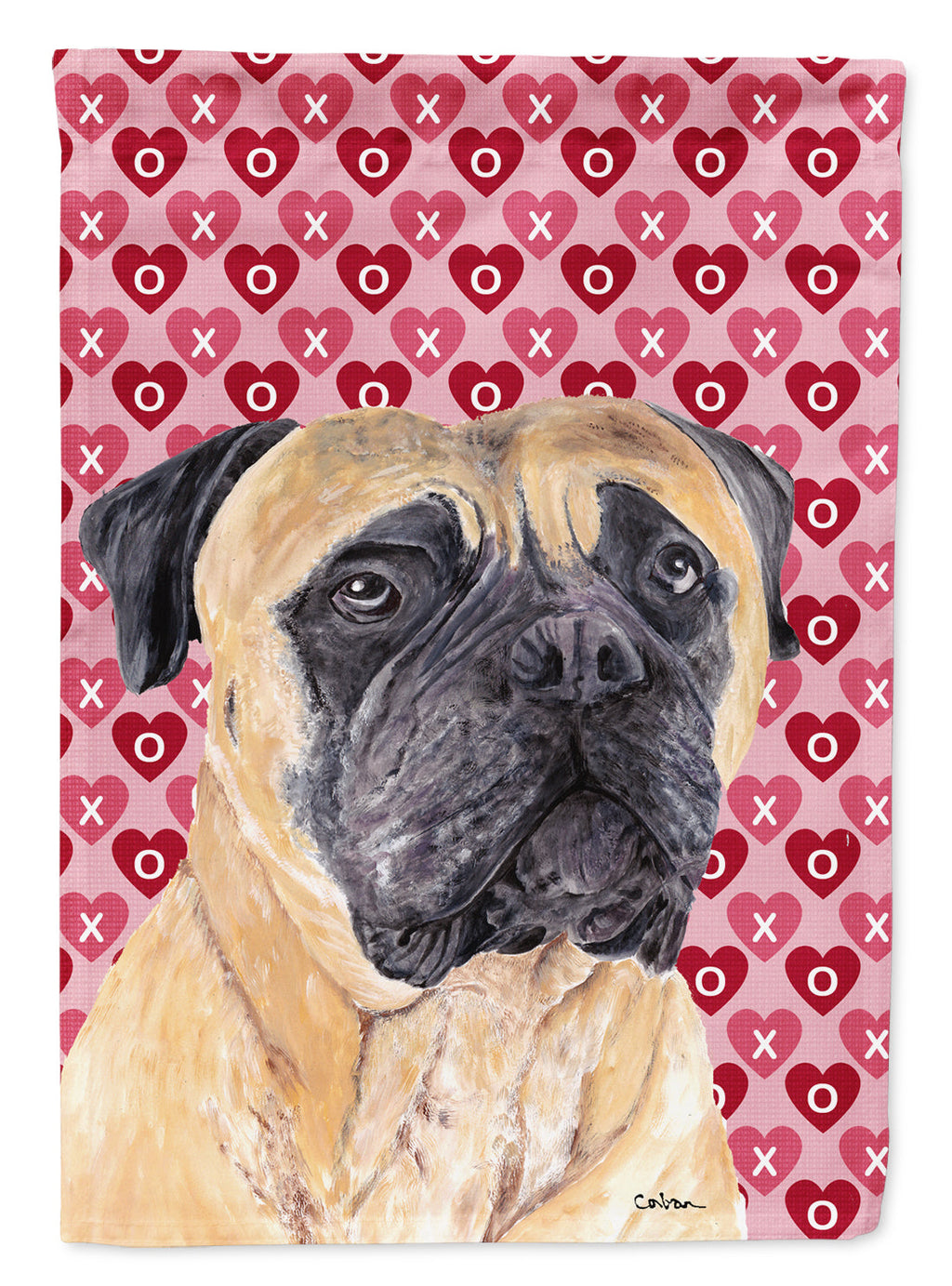 Mastiff Hearts Love and Valentine's Day Portrait Garden Flag Mailbox Decorative Yard Banner Outside Patio Artwork for Flower Beds, Garden Size, Multicolor