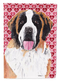 Saint Bernard Hearts Love and Valentine's Day Portrait Garden Flag Mailbox Decorative Yard Banner Outside Patio Artwork for Flower Beds, Garden Size, Multicolor