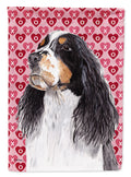 Springer Spaniel Hearts Love Valentine's Day Garden Flag Mailbox Decorative Yard Banner Outside Patio Artwork for Flower Beds, Garden Size, Multicolor