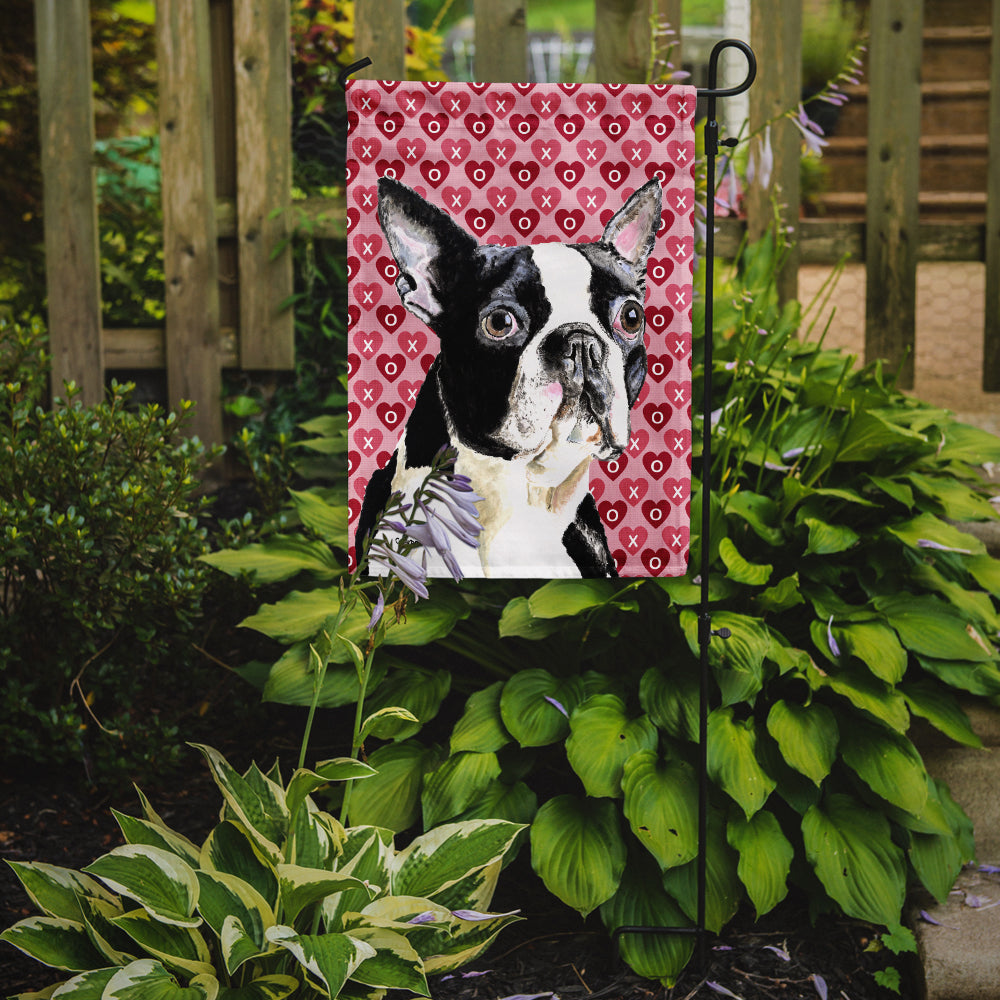 Boston Terrier Hearts Love Valentine's Day Garden Flag Mailbox Decorative Yard Banner Outside Patio Artwork for Flower Beds, Garden Size, Multicolor