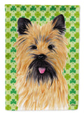 Cairn Terrier St. Patrick's Day Shamrock Portrait Garden Flag Mailbox Decorative Yard Banner Outside Patio Artwork for Flower Beds, Garden Size, Multicolor