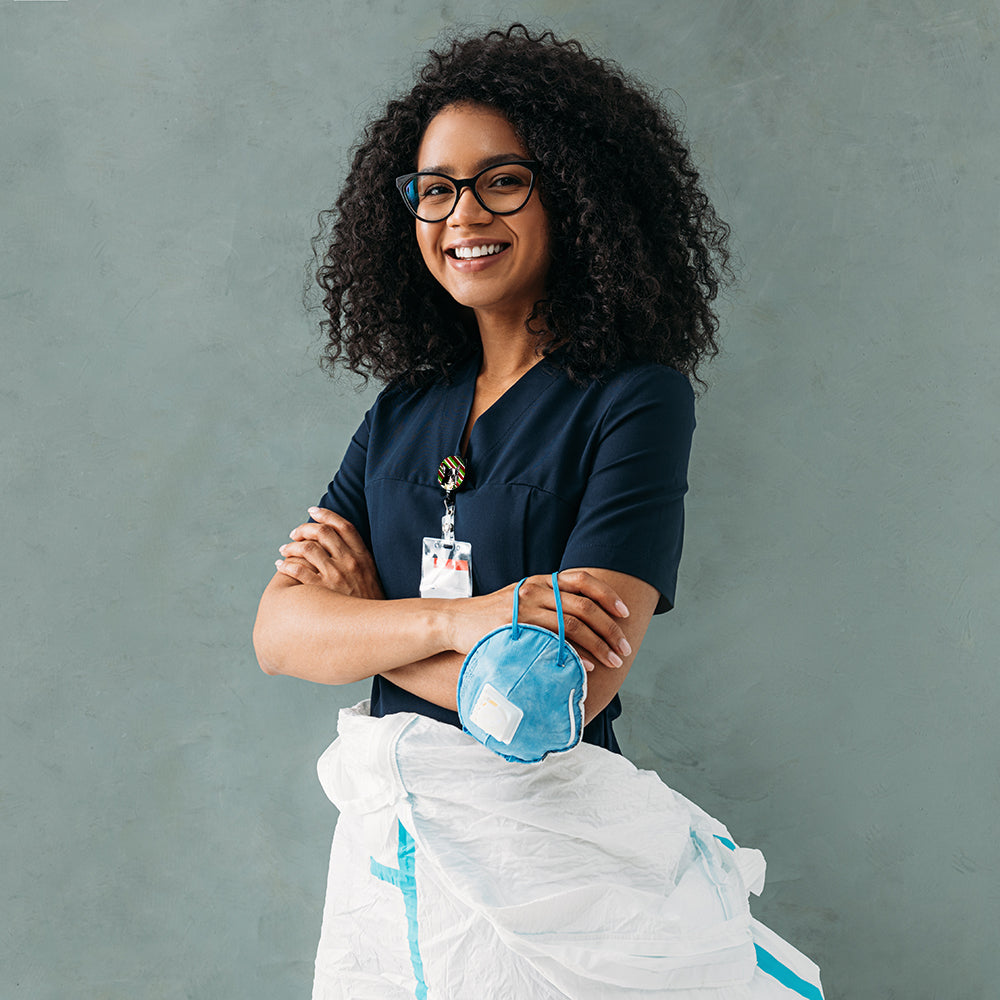 Boston Terrier Candy Cane Holiday Christmas Retractable Badge Reel for Nurses ID Badge Holder with Clip Retractable Employee Badge Holder, Belt Clip