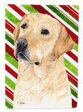 Labrador Candy Cane Holiday Christmas Garden Flag Mailbox Decorative Yard Banner Outside Patio Artwork for Flower Beds, Garden Size, Multicolor