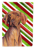 Vizsla Candy Cane Holiday Christmas Garden Flag Mailbox Decorative Yard Banner Outside Patio Artwork for Flower Beds, Garden Size, Multicolor
