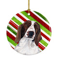 Welsh Springer Spaniel Candy Cane Holiday Christmas Ceramic Ornament Christmas Tree Hanging Decorations for Home Christmas Holiday, Party, Gift, 3 in, Multicolor