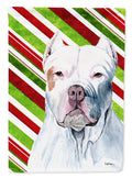 Pit Bull Candy Cane Holiday Christmas Garden Flag Mailbox Decorative Yard Banner Outside Patio Artwork for Flower Beds, Garden Size, Multicolor