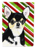 Chihuahua Candy Cane Holiday Christmas Garden Flag Mailbox Decorative Yard Banner Outside Patio Artwork for Flower Beds, Garden Size, Multicolor