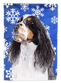 Springer Spaniel Winter Snowflakes Holiday Garden Flag Mailbox Decorative Yard Banner Outside Patio Artwork for Flower Beds, Garden Size, Multicolor