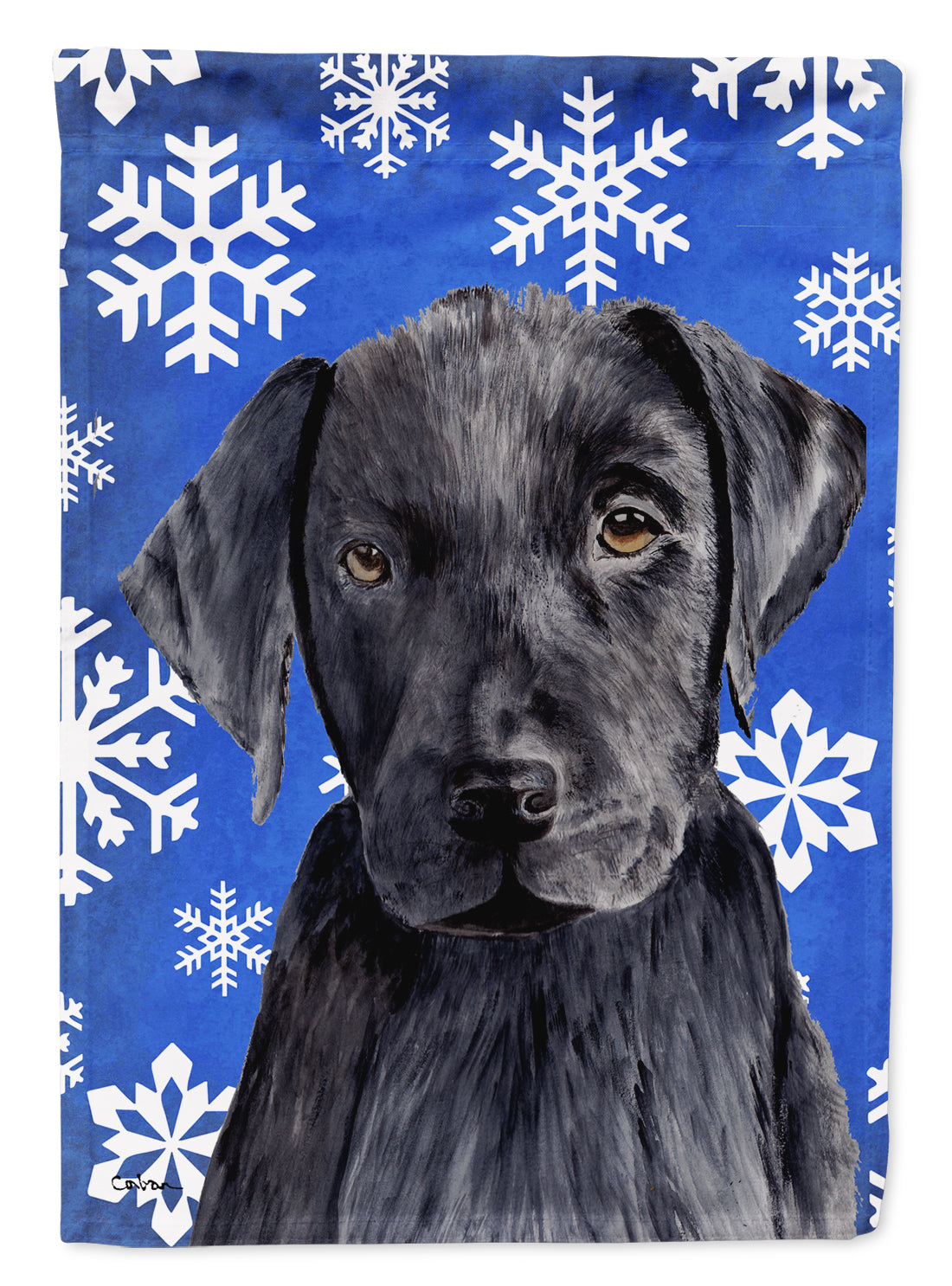 Labrador Winter Snowflakes Holiday Garden Flag Mailbox Decorative Yard Banner Outside Patio Artwork for Flower Beds, Garden Size, Multicolor