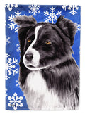 Border Collie Winter Snowflakes Holiday Garden Flag Mailbox Decorative Yard Banner Outside Patio Artwork for Flower Beds, Garden Size, Multicolor