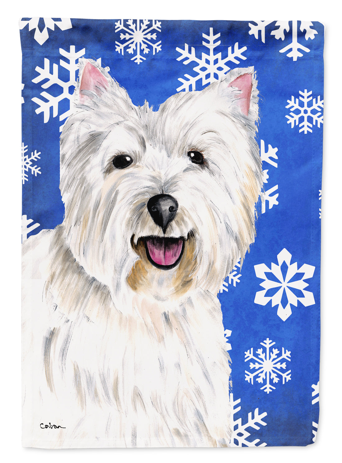Westie Winter Snowflakes Holiday Garden Flag Mailbox Decorative Yard Banner Outside Patio Artwork for Flower Beds, Garden Size, Multicolor
