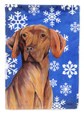 Vizsla Winter Snowflakes Holiday Garden Flag Mailbox Decorative Yard Banner Outside Patio Artwork for Flower Beds, Garden Size, Multicolor