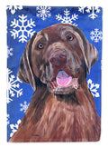 Labrador Winter Snowflakes Holiday Garden Flag Mailbox Decorative Yard Banner Outside Patio Artwork for Flower Beds, Garden Size, Multicolor