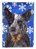 Australian Cattle Dog Winter Snowflakes Holiday Garden Flag Mailbox Decorative Yard Banner Outside Patio Artwork for Flower Beds, Garden Size, Multicolor
