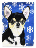 Chihuahua Winter Snowflakes Holiday Garden Flag Mailbox Decorative Yard Banner Outside Patio Artwork for Flower Beds, Garden Size, Multicolor