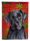 Labrador Red and Green Snowflakes Holiday Christmas Garden Flag Mailbox Decorative Yard Banner Outside Patio Artwork for Flower Beds, Garden Size, Multicolor