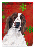 Welsh Springer Spaniel Red  Green Snowflakes Holiday Christmas Garden Flag Mailbox Decorative Yard Banner Outside Patio Artwork for Flower Beds, Garden Size, Multicolor