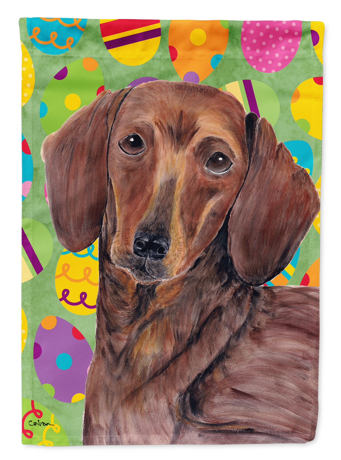 Dachshund Easter Eggtravaganza Garden Flag Mailbox Decorative Yard Banner Outside Patio Artwork for Flower Beds, Garden Size, Multicolor