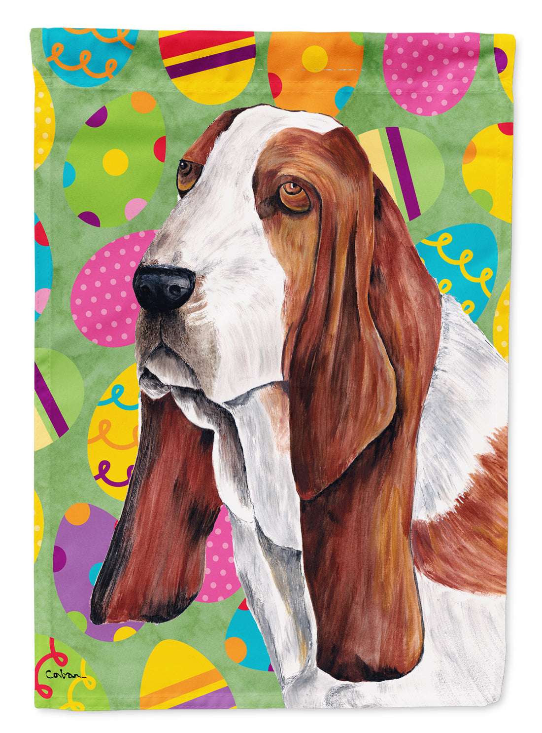 Basset Hound Easter Eggtravaganza Garden Flag Mailbox Decorative Yard Banner Outside Patio Artwork for Flower Beds, Garden Size, Multicolor