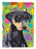 Doberman Easter Eggtravaganza Garden Flag Mailbox Decorative Yard Banner Outside Patio Artwork for Flower Beds, Garden Size, Multicolor