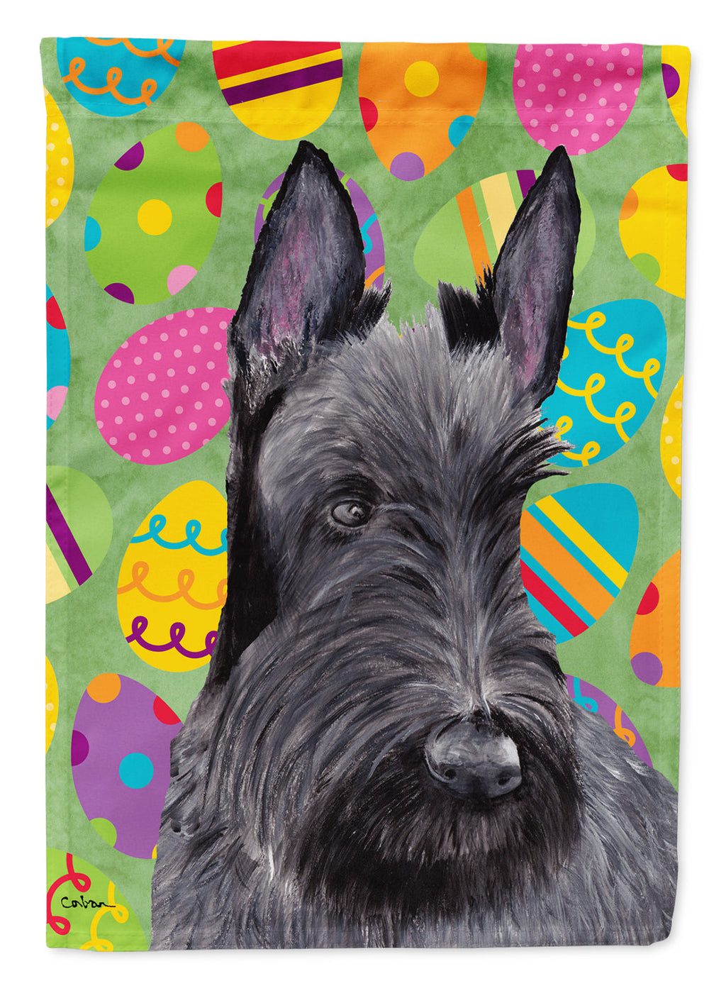 Scottish Terrier Easter Eggtravaganza Garden Flag Mailbox Decorative Yard Banner Outside Patio Artwork for Flower Beds, Garden Size, Multicolor