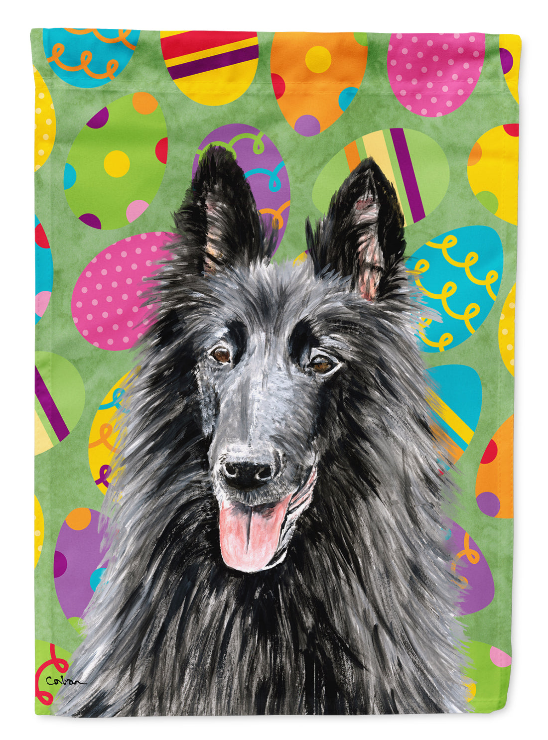 Belgian Sheepdog Easter Eggtravaganza Garden Flag Mailbox Decorative Yard Banner Outside Patio Artwork for Flower Beds, Garden Size, Multicolor