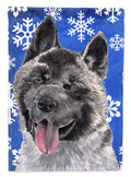 Akita Winter Snowflakes Holiday Garden Flag Mailbox Decorative Yard Banner Outside Patio Artwork for Flower Beds, Garden Size, Multicolor