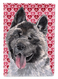 Akita Hearts Love and Valentine's Day Garden Flag Mailbox Decorative Yard Banner Outside Patio Artwork for Flower Beds, Garden Size, Multicolor