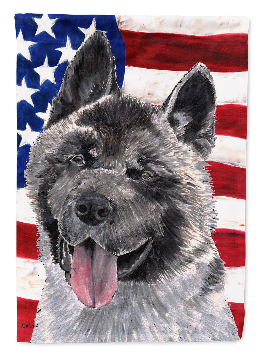 Akita USA Patriotic American Flag Garden Flag Mailbox Decorative Yard Banner Outside Patio Artwork for Flower Beds, Garden Size, Multicolor