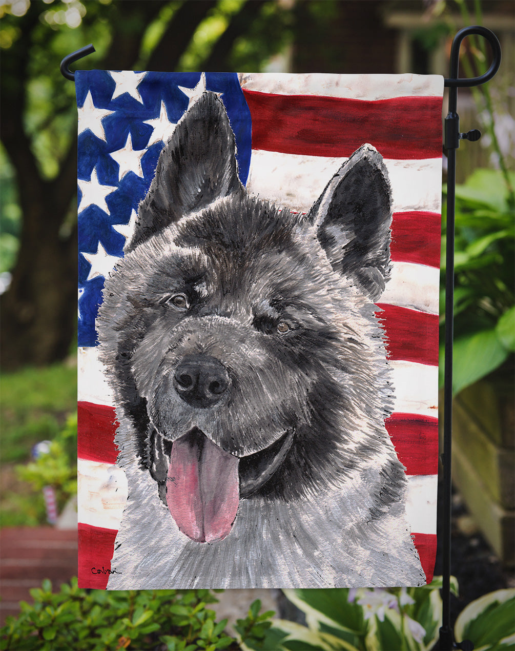 Akita USA Patriotic American Flag Garden Flag Mailbox Decorative Yard Banner Outside Patio Artwork for Flower Beds, Garden Size, Multicolor