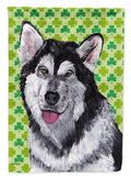 Alaskan Malamute St. Patrick's Day Shamrock Garden Flag Mailbox Decorative Yard Banner Outside Patio Artwork for Flower Beds, Garden Size, Multicolor