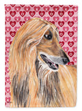Afghan Hound Hearts Love and Valentine's Day Garden Flag Mailbox Decorative Yard Banner Outside Patio Artwork for Flower Beds, Garden Size, Multicolor