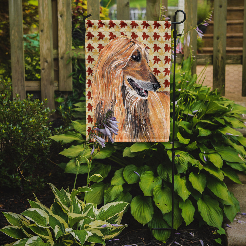 Afghan Hound Fall Leaves Garden Flag Mailbox Decorative Yard Banner Outside Patio Artwork for Flower Beds, Garden Size, Multicolor