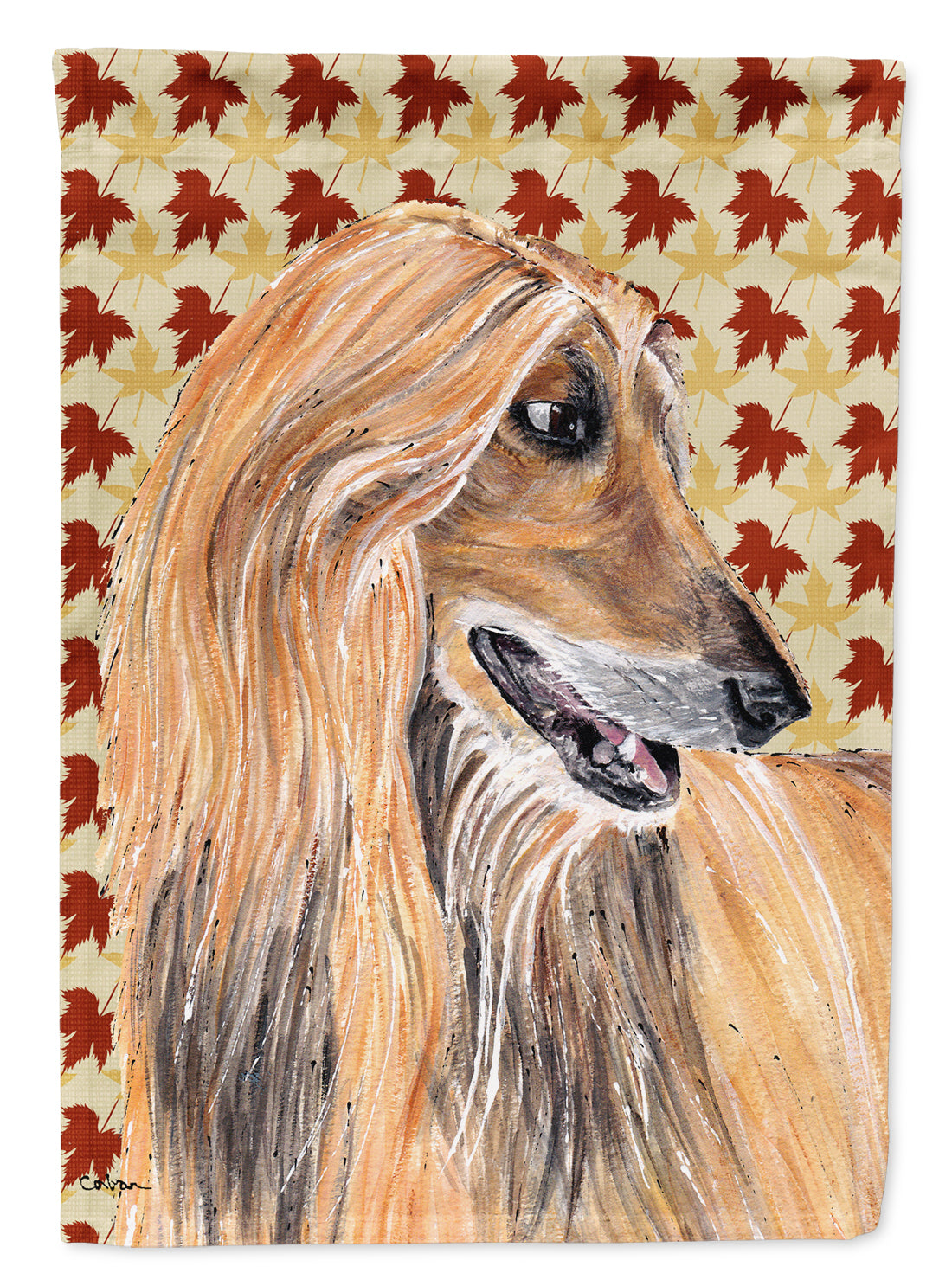 Afghan Hound Fall Leaves Garden Flag Mailbox Decorative Yard Banner Outside Patio Artwork for Flower Beds, Garden Size, Multicolor